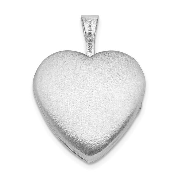 Sterling Silver and Enamel 16mm Love Rose Heart Locket - Picture 3 of 6